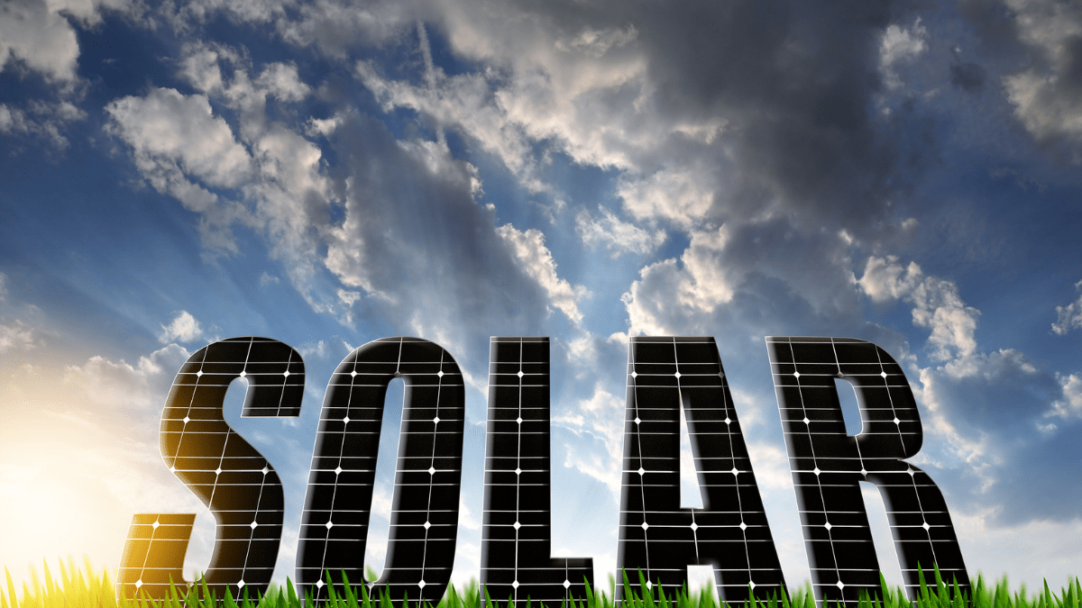 Abstract representation of smart building cooling technology and solar energy integration systems.