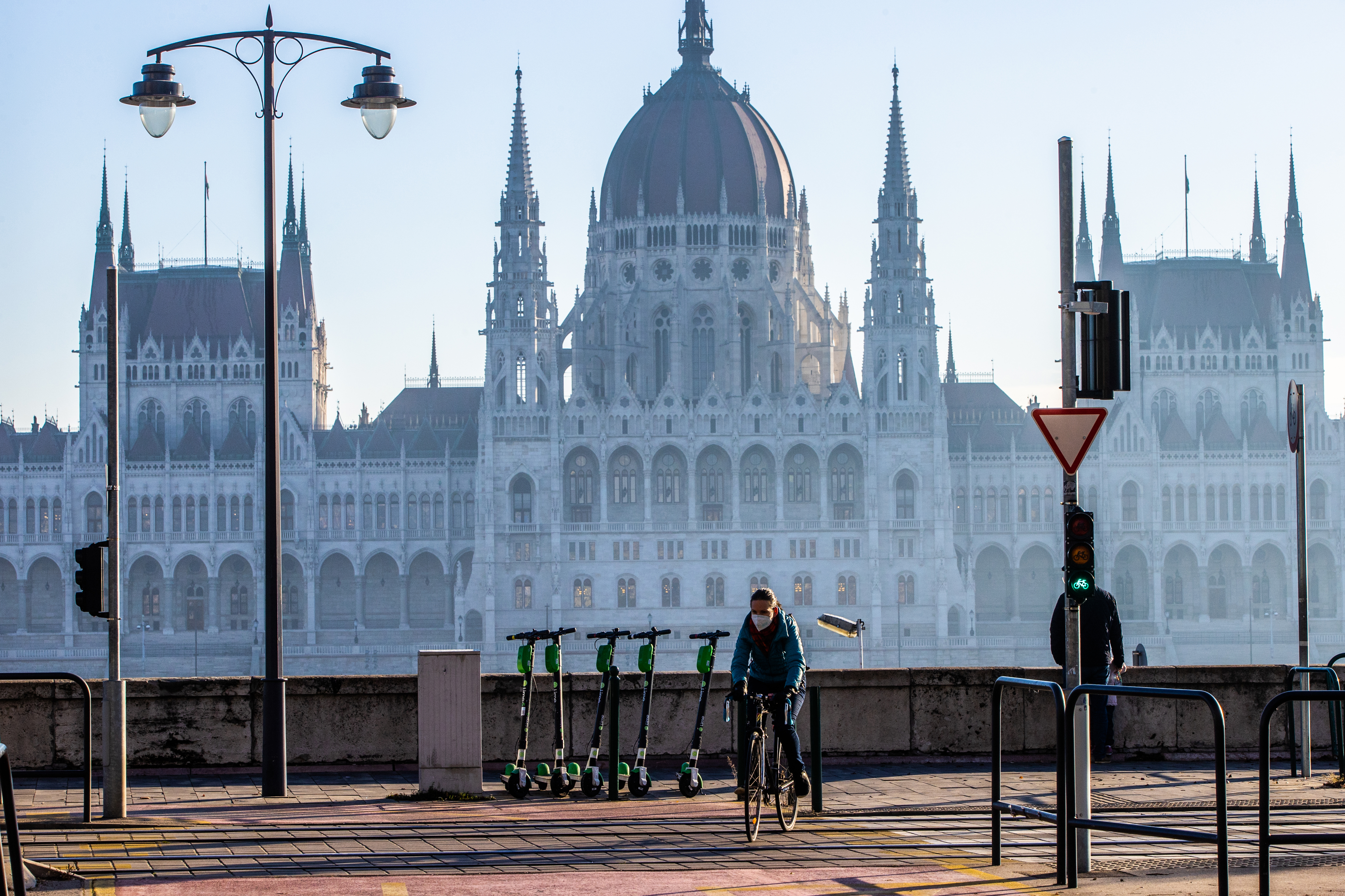 The Hungarian Parliament building in Budapest, a symbol of the nation's complex political and energy landscape.